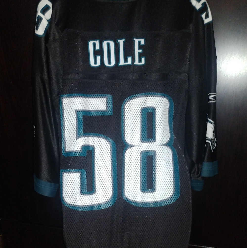 Philadelphia Eagles Trent Cole Jersey Reebok Black Men's XL 